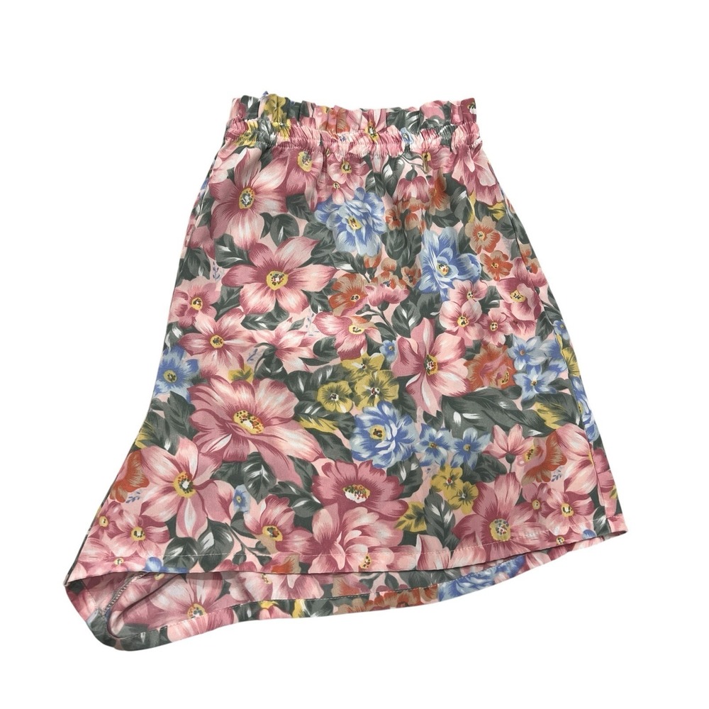 Vtg Victorias Secret Floral Gold Label Pajama Shorts Cottagecore Whimsy M PJ